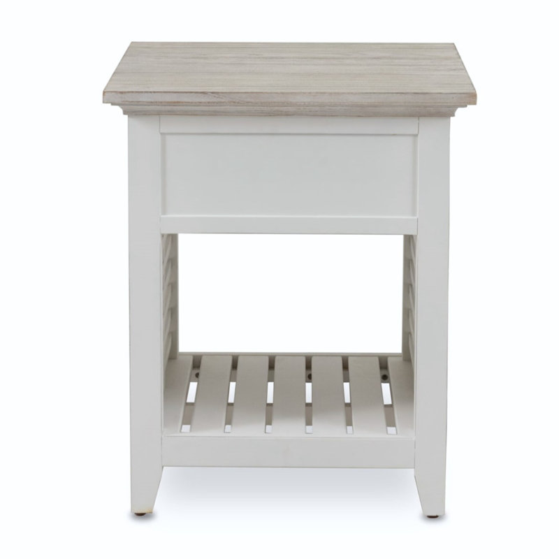 Islamorada - End Table - Dapple Grey and Blanc Finish
