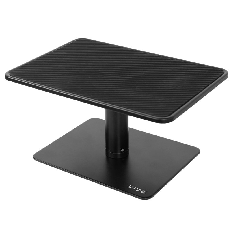 Black Adjustable Aluminum and Steel Monitor Riser Stand