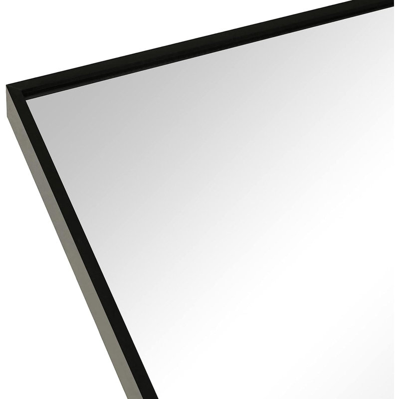Miroir de salle de bain 36 po., Verticale, Noir, Ovale