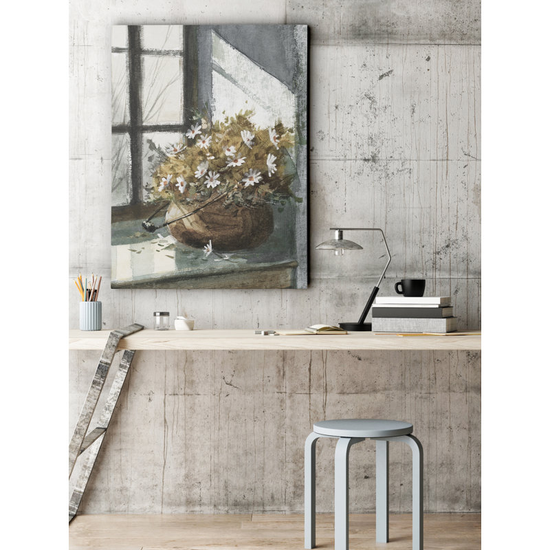 «Daisies in the Window», reproduction sur toile tendue, H 16 po x l 20 po x P 1,5 po