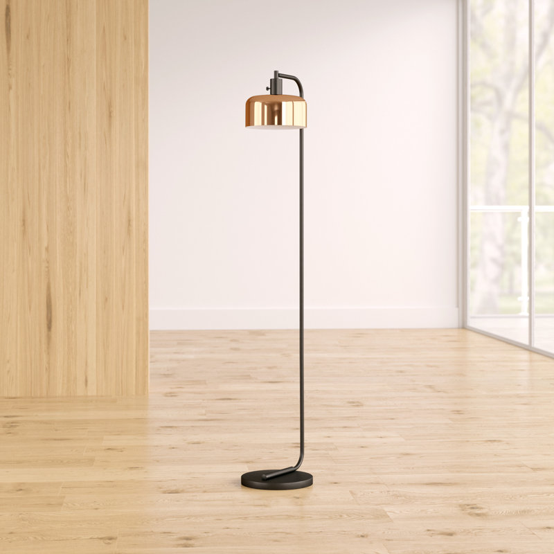 Lampe sur pied arquée 57 po Calianne, Laiton