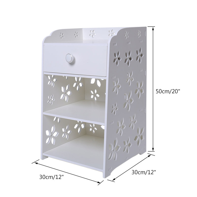 Table de chevet 1 tiroir blanche
