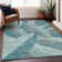Premium Machine Washable Prisco Teal Rug