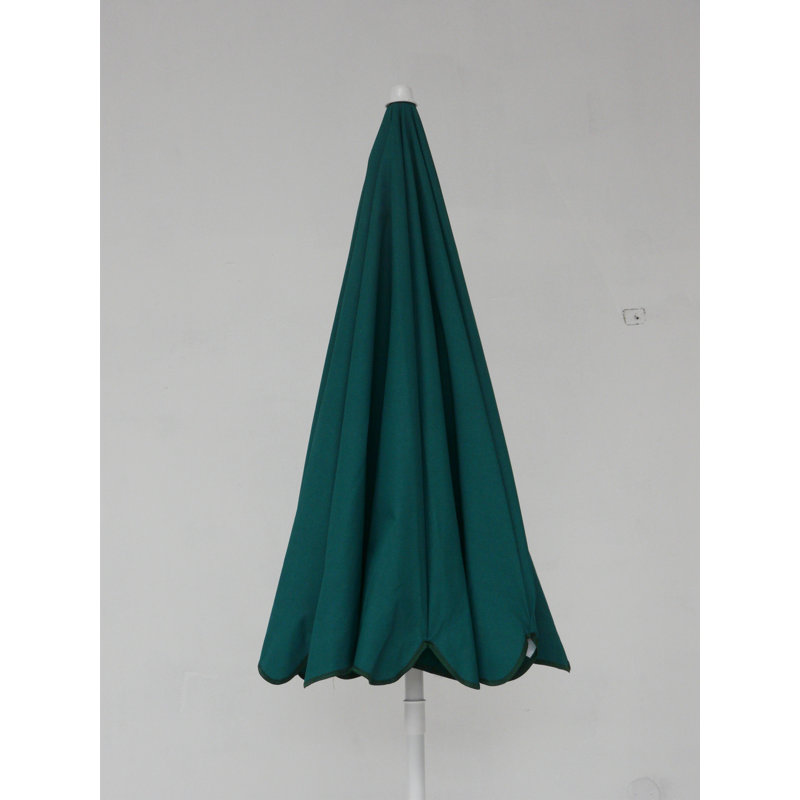 Zeta 190cm Tilt Beach Parasol, Green/White