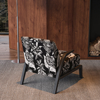 Fauteuil en jacquard de coton et lin Wabi-Sabi