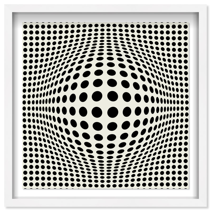 Opiart Minimalist par Oliver Gal - Shadowbox, impression, H 32 po x l 32 po x P 0,5 po, Blanc