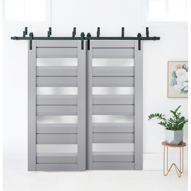 Portes de placard Veregio, 72 po x 84 po, Gris