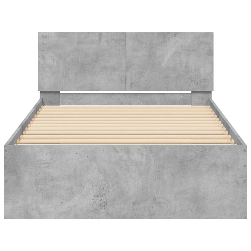 Bed, 100 x 200 cm, Concrete Grey