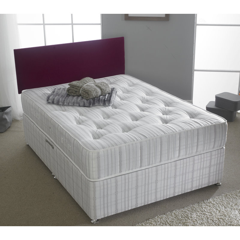 Ruby Upholstered Bed with Mattress, No Drawer, Kingsize (5')