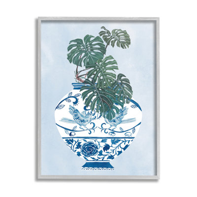 Scène de vase ornée de palmiers Monstera par Melissa Wang