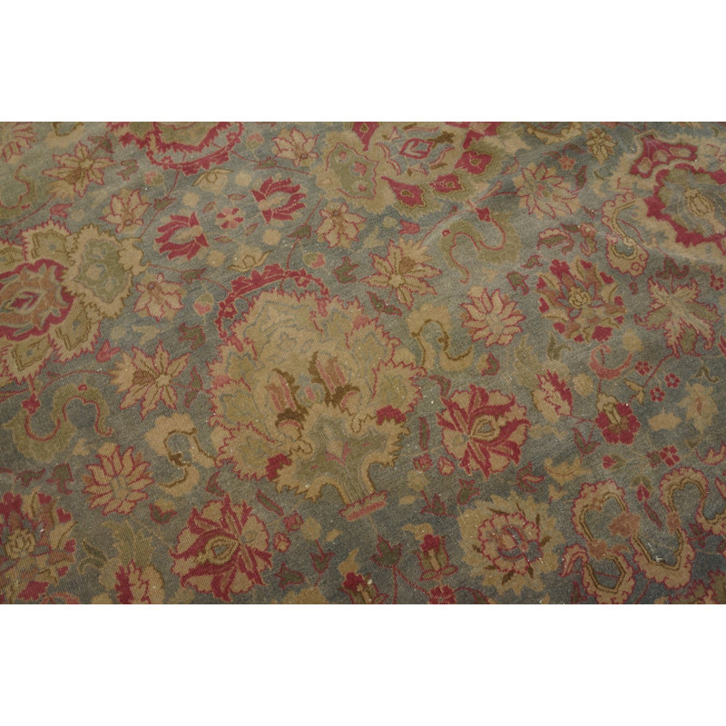 Tapis antique noué géométrique surdimensionné antique Lahore