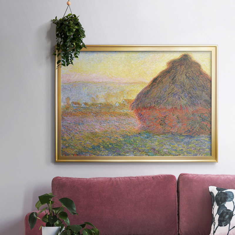 Claude Monet, reproduction d'art sur toile, H 26 po x l 38 po x P 1,5 po, Or