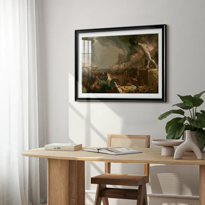 The Course of Empire: Destruction-Thomas Cole-Framed Print with Mat and glass-1836
