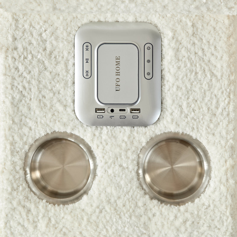 Canapé modulaire en forme de L en laine d'agneau moelleux blanc de 178,6 po, siège surdimensionné en peluche avec coussins décoratifs pour salon