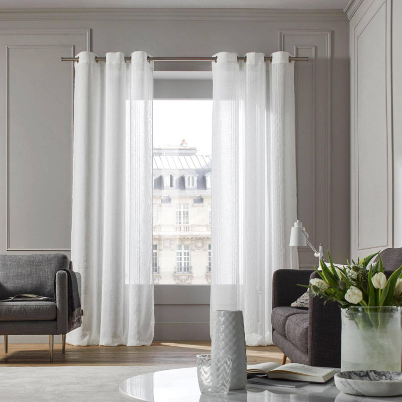 Sheer Curtain Single Panel, 200 W x 300 D cm
