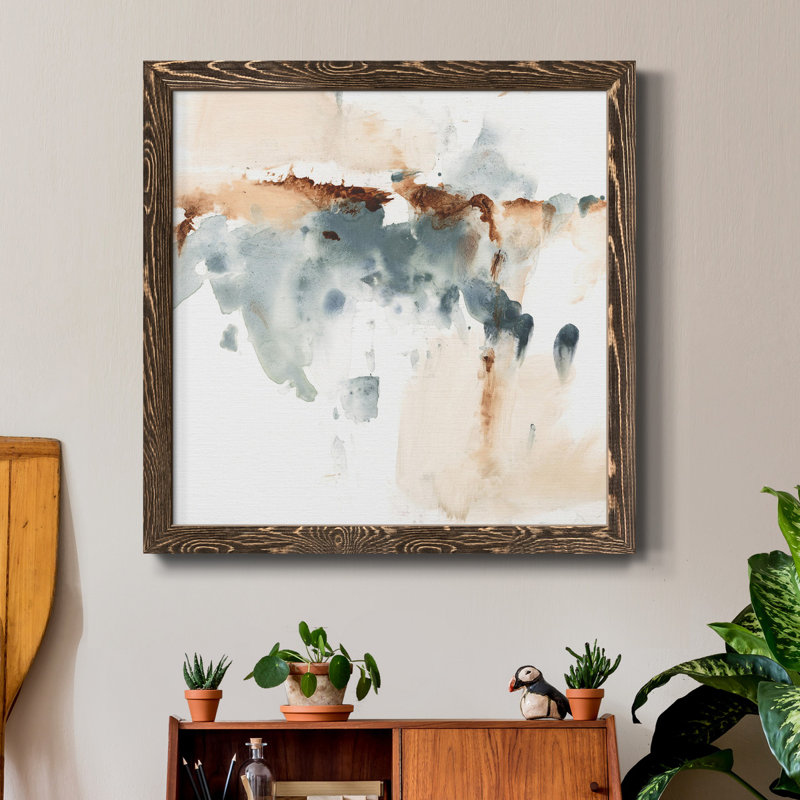 Oxide II - Cadre photo sur toile, H 27,5 po x l 27,5 po x P 1,5 po, Noyer