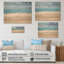 «Coastal Hush Dreaming Beach Sand», art mural en bois côtier sur bois de pin naturel-1450480258