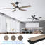 Ventilateur de plafond noir à 5 pales 42 po avec lumière DEL, télécommande et commande vocale, à intensité variable-1773513564-1773898592-1773898605