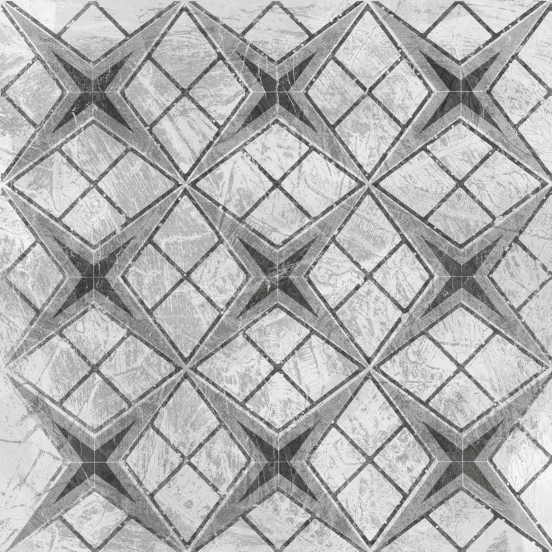 Boho Luxe Tile III by June Erica Vess - Wrapped Canvas Print, 91cm H x 91cm W