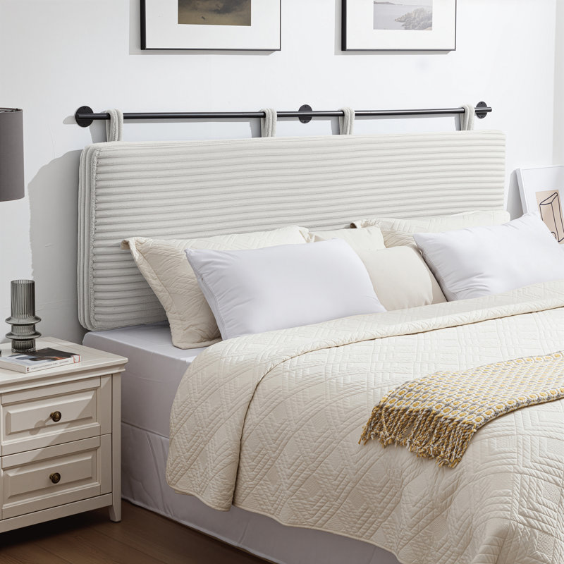 Easy Installation Upholstered Headboard, Beige