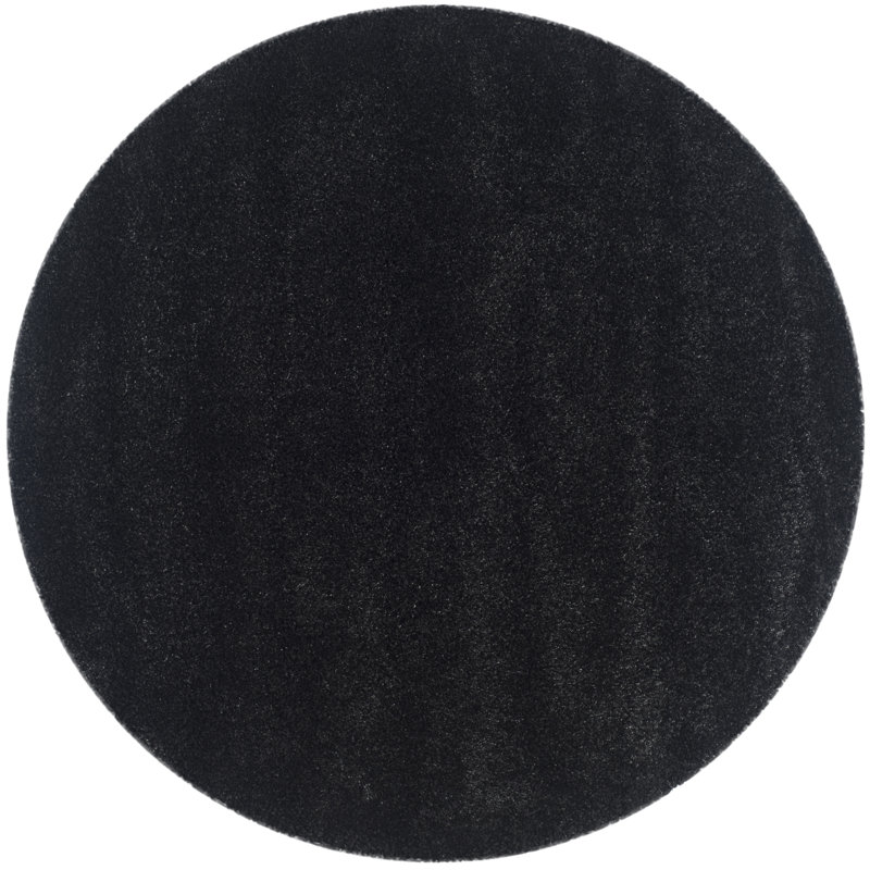 Schaeffer Solid Colour Hand Hooked Area Rug, Round 122 cm