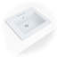Lavabo de salle de bain rectangulaire encastré en porcelaine blanche 21 po x 18 po