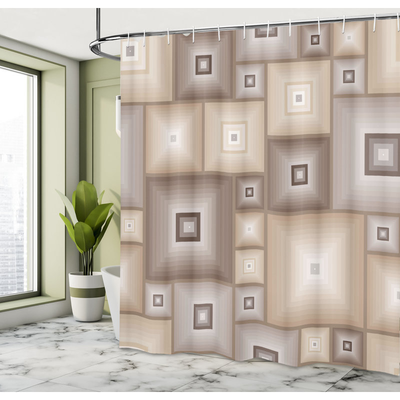 Shower Curtain with Hooks Included, 75"H x 69"W