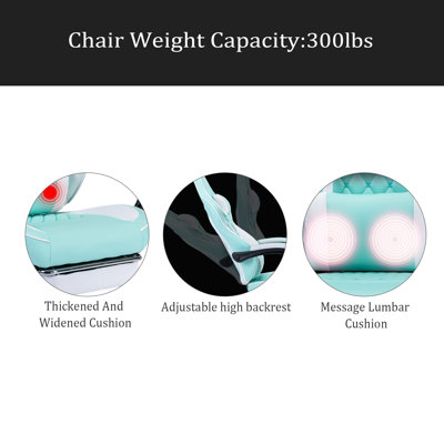 Fauteuils de jeu vidéo ergonomiques, chaises de jeu d'ordinateur avec support lombaire et repose-pieds de massage, appui-tête réglable pour ordinateur de style course pour adultes