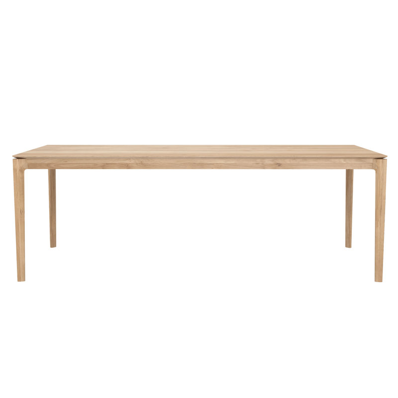 Bok Solid Wood Dining Table, Natural Oak, 30"H x 87"L x 37.5"W