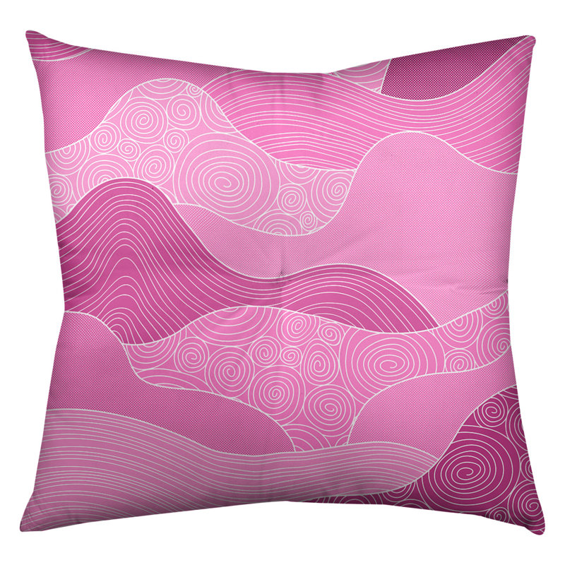 Coussin décoratif Katelyn Elizabeth, 26 x 26, Rose