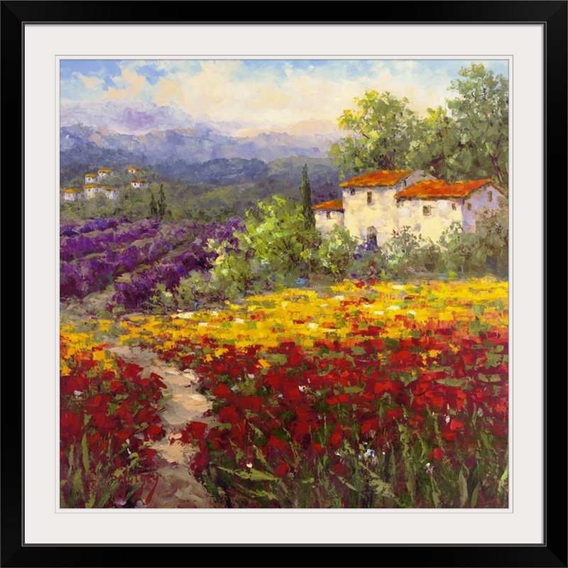 «ii, reproduction d’art Fleur du Pays, H 35 po x l 35 po x P 1,5 po, Toile