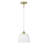 Ellisville 1 - Light Single Empire Pendant in Natural Brass/White-2003922992
