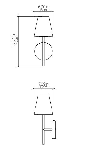 Cônica 1 - Light Armed Sconce, Teak