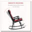 Ensemble de 2 chaises berçantes pliantes rembourrées avec appui-tête rembourré Outsunny
