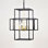 Luminaire suspendu noir mat et doré à 4 lanternes, plafonnier de luxe pour salle à manger, couloir, vestibule, hauteur réglable en métal à niveaux - doré, cuisine moderne, vestibule,