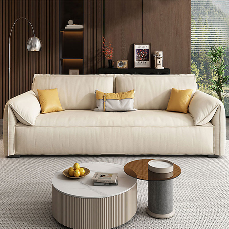 Causeuse-coussin beige standard en polyester