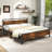 Bed Frame With Wooden Headboard And Footboard Under-bed Storag-1775513015