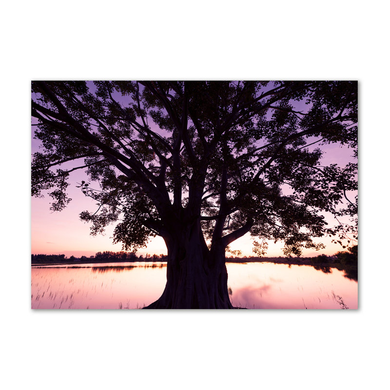 Tree and lake 1 Piece Wall Art on Canvas