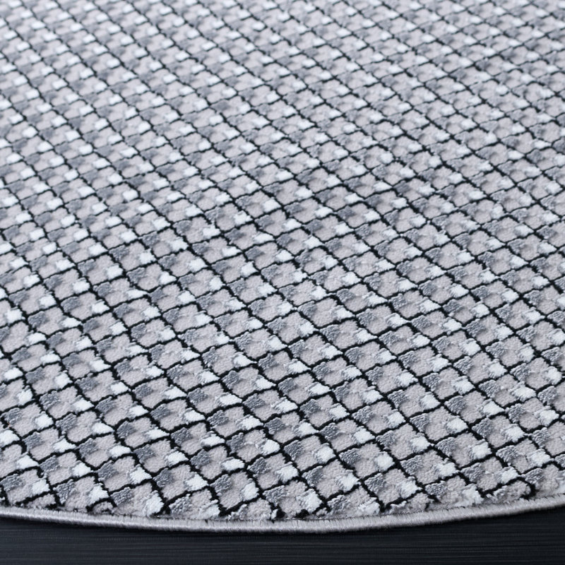 Slate Performance Solid Color Rug, Round 6'7"