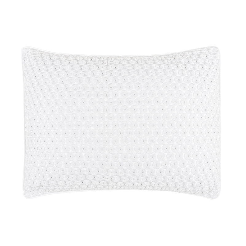 Angele Duvet Cover, Boudoir Shams, White