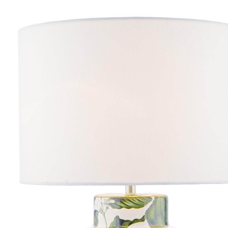 23cm H Silk Drum Lamp Shade ( Screw On ) in Ivory