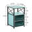 Kempst Nightstand Set 2, Small Bedside Table with Drawers, Narrow Side End Table with Open Shelf, 2 Drawer Dresser for Bedroom/Living Room/Dorms-477887918-412447126