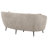 Saanich Beige Upholstered Curved Loveseat