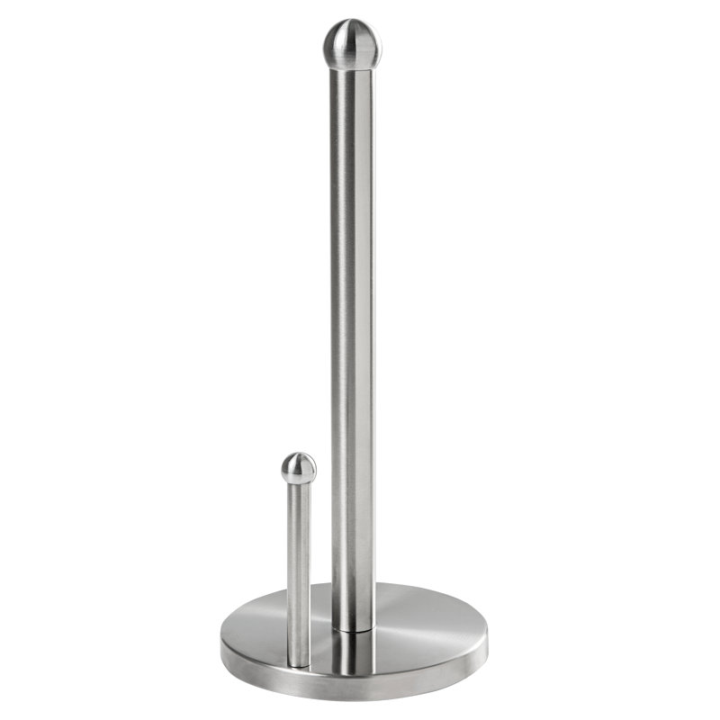 Porte-essuie-tout autoportant en acier inoxydable