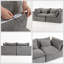 Ensemble de canapé modulaire surdimensionné avec sièges larges et profonds 74,8 po, velours gris antique, ensemble de salon 2 places-499852485