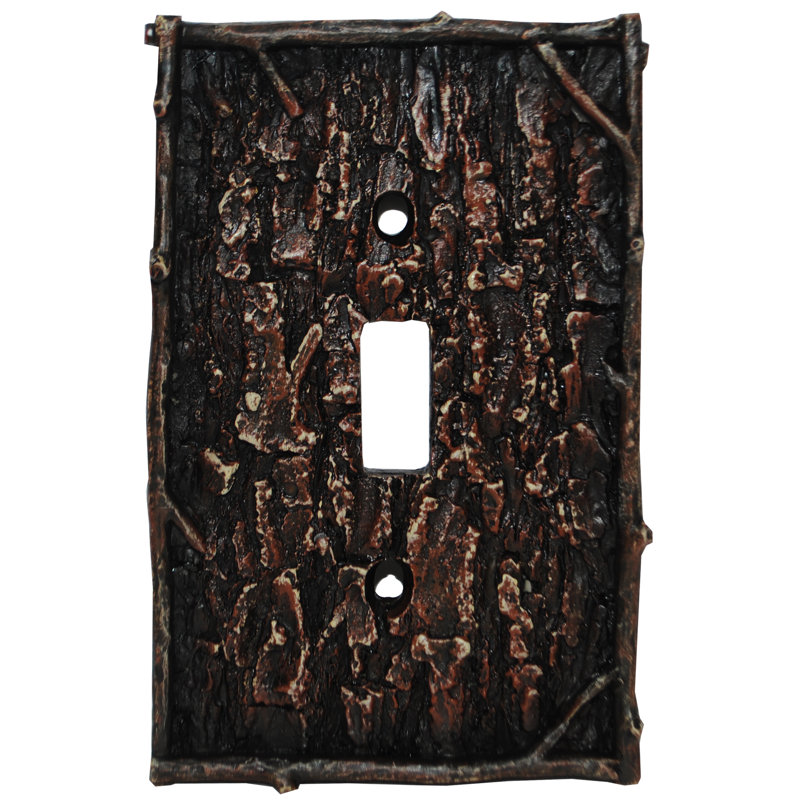 Pine Bark 1-Gang Toggle Light Switch Wall Plate