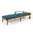 Saeon 78.75" Long Reclining Acacia Single Chaise with Cushions-1595985934