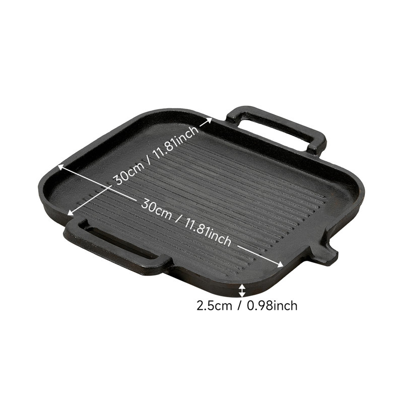 30cm Iron Grill & Griddle Pan