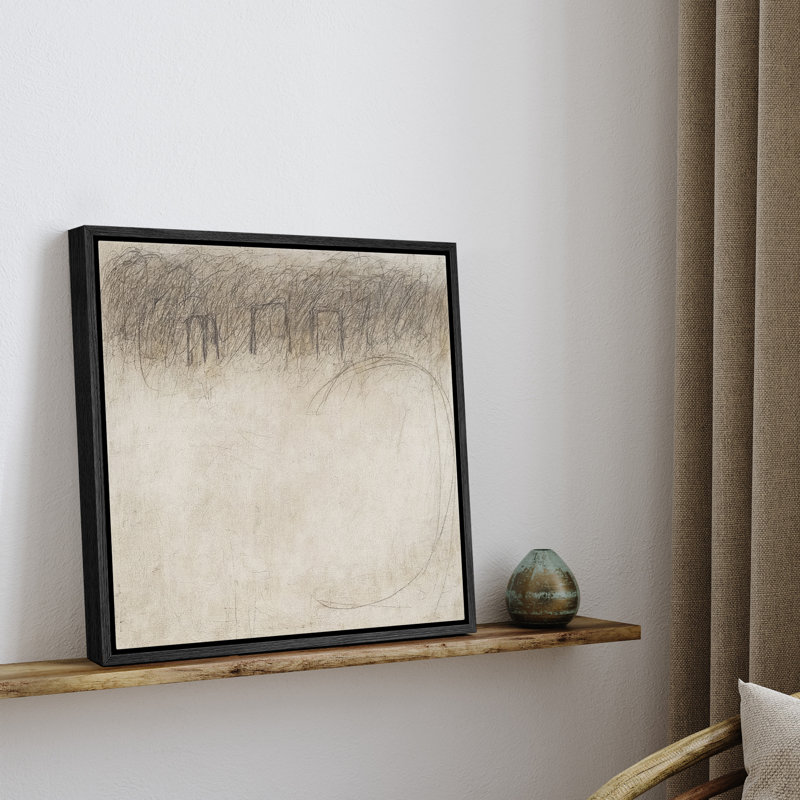 Reproduction d'art encadrée sur toile encadrée pour décoration de salon, H 16,8 po x l 16,8 po, Noir