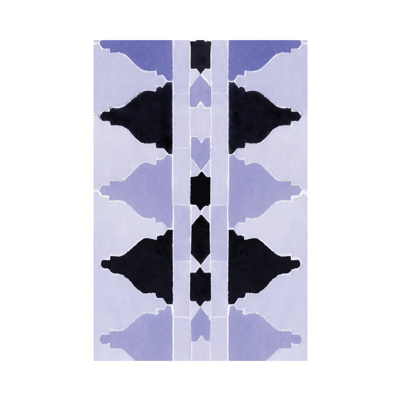 Moroccan Pattern Stylish Blue Zellige by Beli - Wrapped Canvas Print, 66.04 cm H x 45.72 cm W x 3.175 cm D